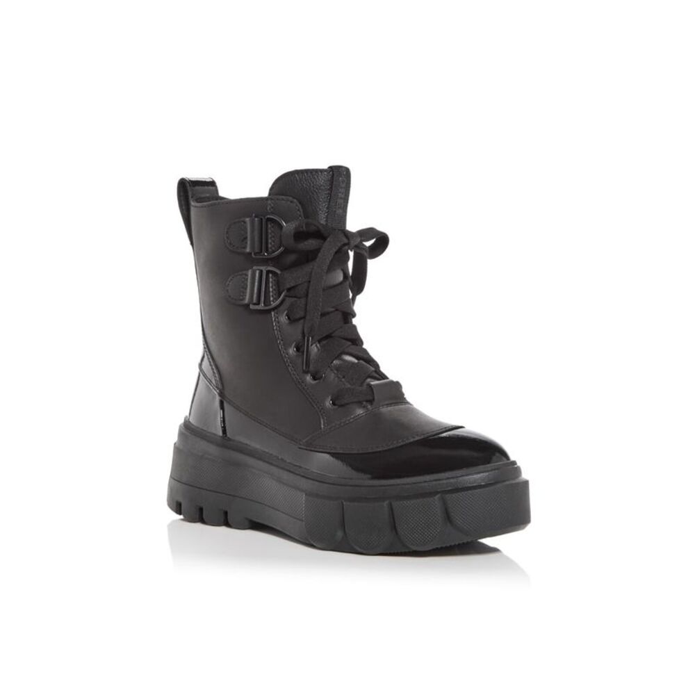 SOREL Womens Black 1-1/2" Platform Back Pull-Tab Caribou X Wedge Boots Shoes 5